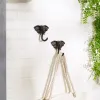 Set of 2 Elephant Wall Hooks - Decorative and Functional