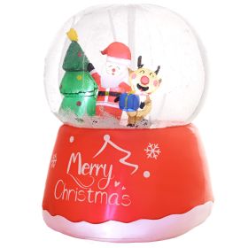 Outsunny 5.5FT Christmas Inflatable Crystal Ball, Xmas Blow Up Decoration with LED Lights for Indoor, Outdoor, Yard, Party