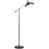 HOMCOM Floor Lamps for Living Room, Industrial Standing Lamp with Balance Arm, Adjustable Head, 31.5"x11.75"x65", Black