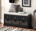 U_STYLE Homes Collection Wood Storage Bench with 3 Drawers and 3 Baskets