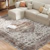 HOMCOM 8x10 Area Rug, Vintage Machine Washable Rug, Non-Slip Floor Carpet for Living Room, Bedroom, Dining Room, Tan