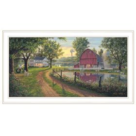 Trendy Decor 4U "The Road Home" Framed Wall Art, Modern Home Decor Framed Print for Living Room, Bedroom & Farmhouse Wall Decoration by Kim Norli (Color: as Pic)