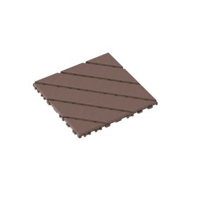 11.81"x11.81"x0.79"Grey & Brown Colors - Stylish Interlocking Flooring (Color: Brown)