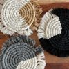 Macramé Drink Coasters; (7inch)